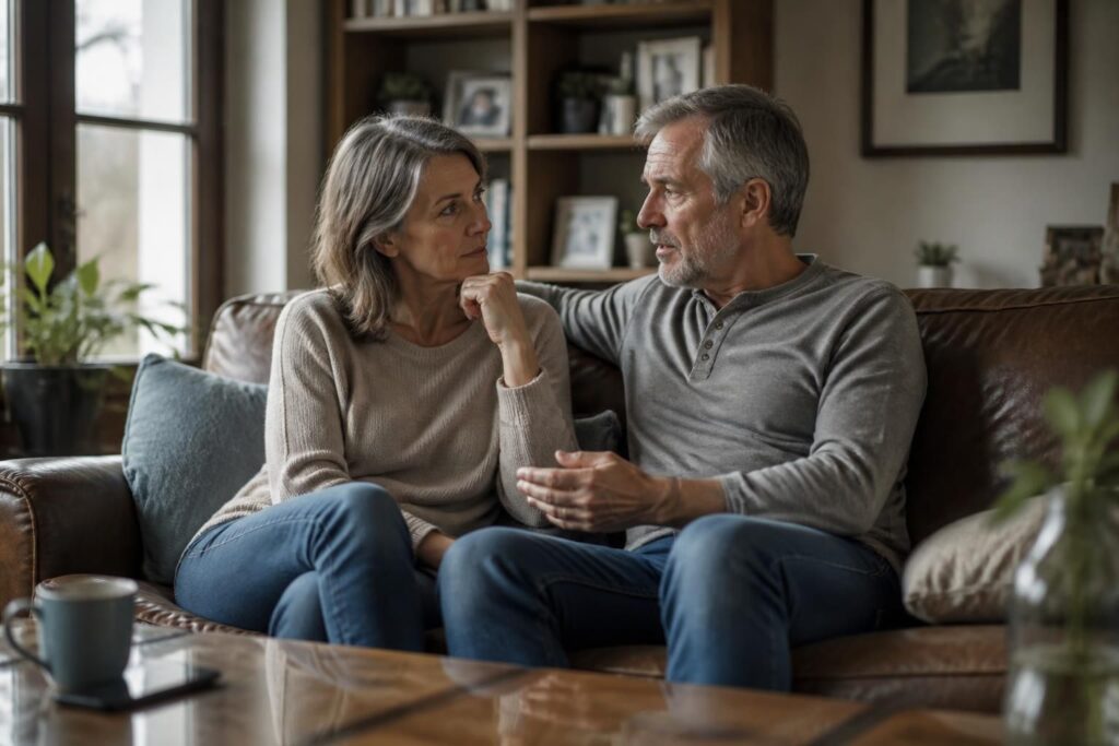 découvrez comment aborder sereinement la sexualité après la ménopause avec votre partenaire, pour maintenir une relation épanouie et pleine de complicité.