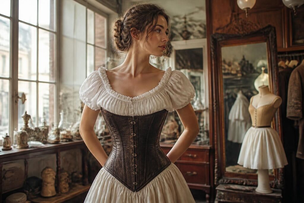 découvrez l'art de séduire avec le corset baleiné et son serrage, une technique élégante pour sublimer votre silhouette et éveiller les sens.