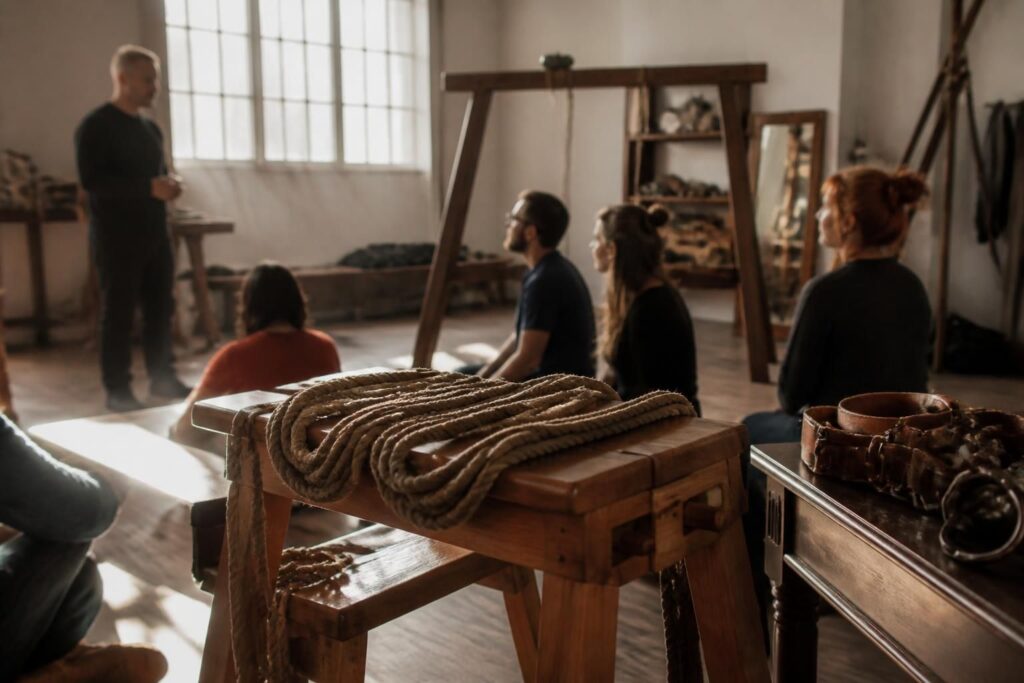 découvrez ce qu'il faut savoir avant de visiter un atelier de bondage shibari pour la première fois : conseils, préparation et respect pour une expérience sûre et enrichissante.